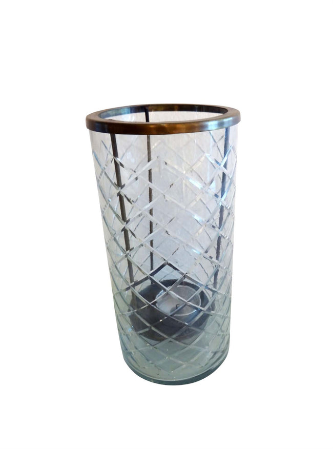 Etched Glass Hurricane