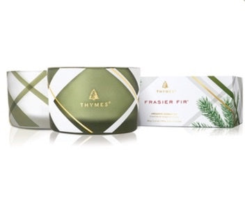 Frasier Fir Frosted Plaid Candle Set