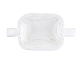 Paulownia Double Handle Wood Bowl - White