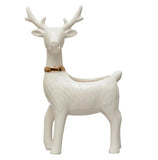 White Ceramic Reindeer Planter