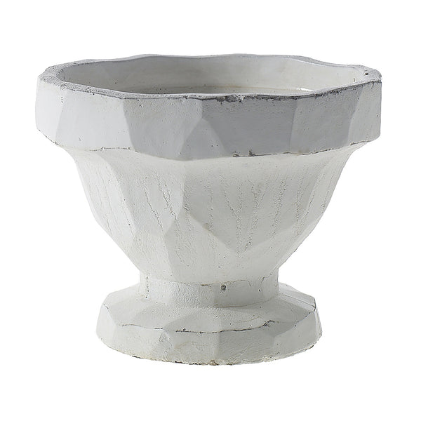 White Ceramic Compote Planter