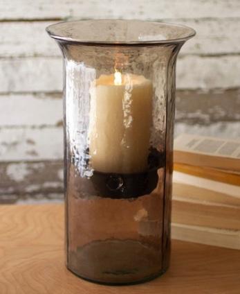 Smoked Recycled Glass Candle Cylinders
