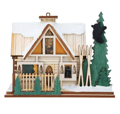 Santa's Ski Lodge Ginger Cottages by Old World Christmas
