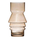 Brown Glass Layered Vase