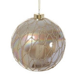 Gold Iridescent Glass Ball Ornament