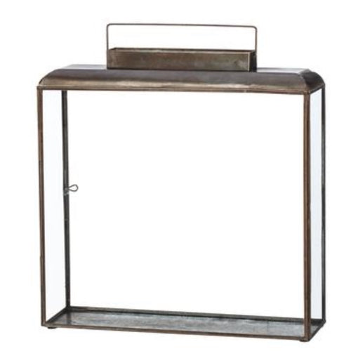 Flat Glass Iron Lantern