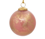 Pink & Gold Marbled Ornaments