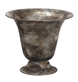 Antique Gray Metal Urn