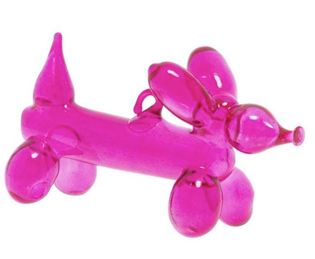 Translucent Pink Balloon Dog Ornament