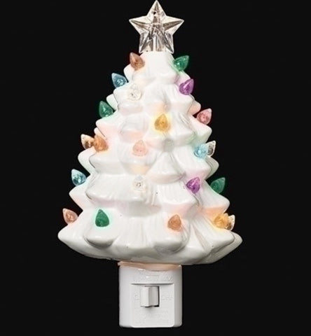 Vintage White Tree Night Light