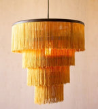 Gold Fringe Pendant Light