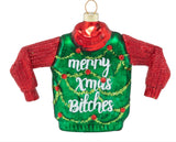 Sassy Stitches Ugly Christmas Sweater Ornament