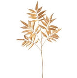 Gold Metallic Longan Leaf Spray