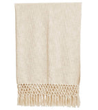 Cream Cotton Slub Throw