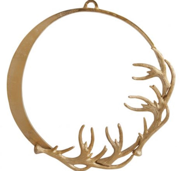 Gold Metal Antler Wreath