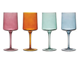 Mixed Color Wine Glasses - Set of 4