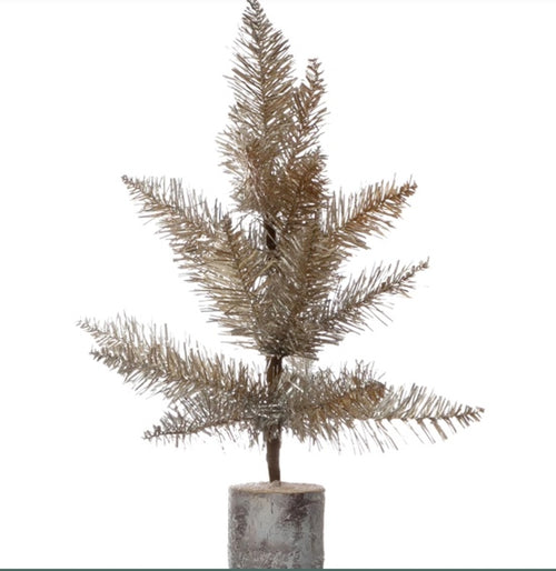 Champagne Mini Tinsel Tree