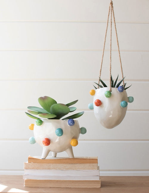 Colorful Bubble Ceramic Planter