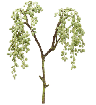 19" String of Pearl Spray- Green/Gray