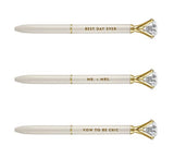 Ivory Wedding Gem Pens