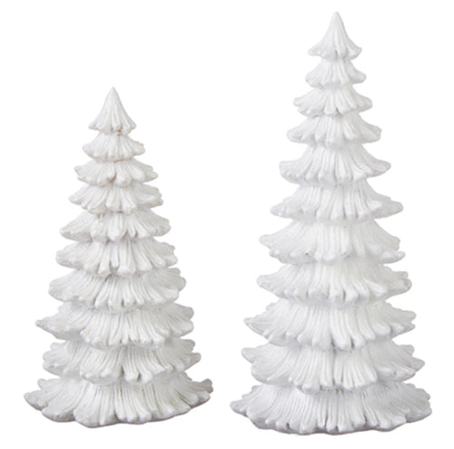 White Resin Trees