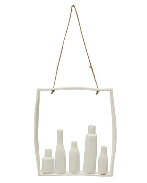 Unglazed Stoneware Hanging Vases