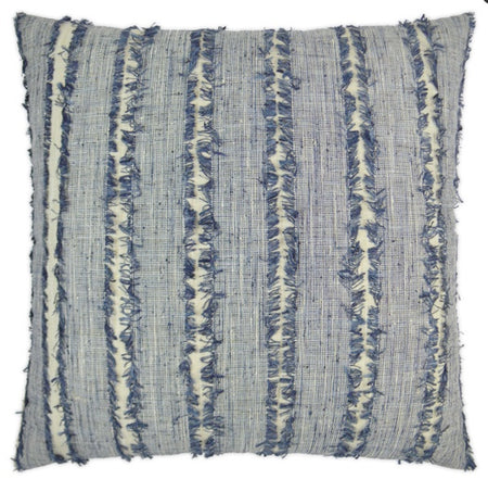 Light Blue & Beige Damask Embroidered Pillow