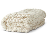 Cream Hand Braided Throw