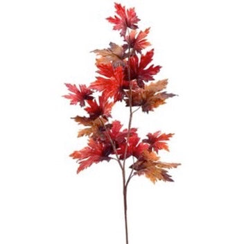 Maple Leaf Spray - Burgundy/Green