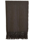 Charcoal Gray Cotton Slub Throw