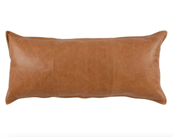 Dumont Chestnut Leather Pillows