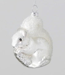 White Woodland Animal Ornaments