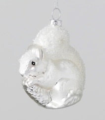 White Woodland Animal Ornaments