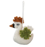 Wool Felt Swan Ornament