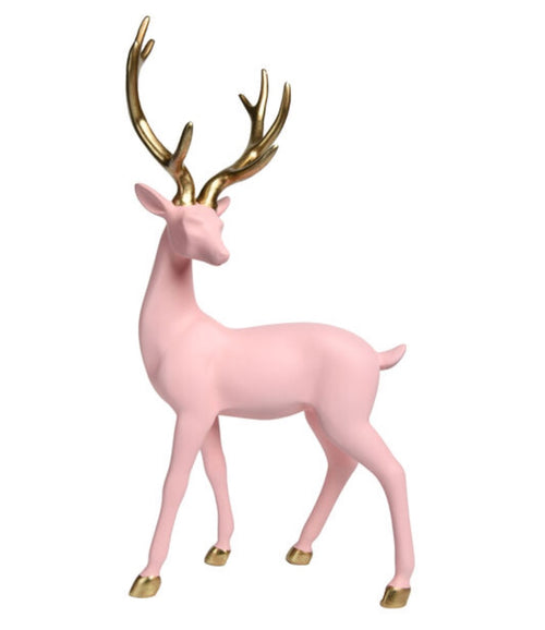 Light Pink Reindeer w/Gold Antlers
