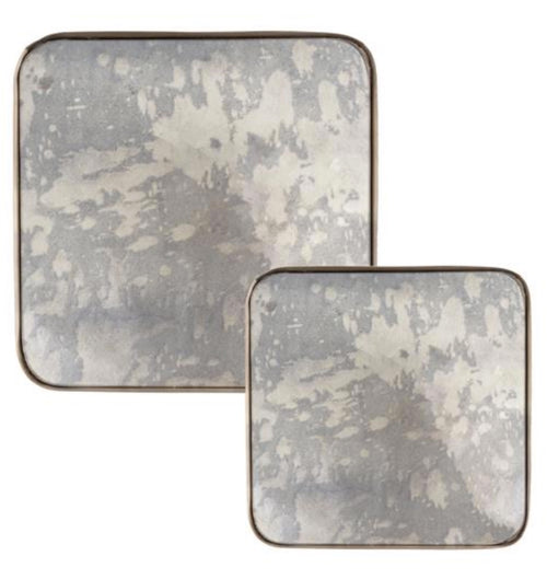 Antiqued Glass Trays