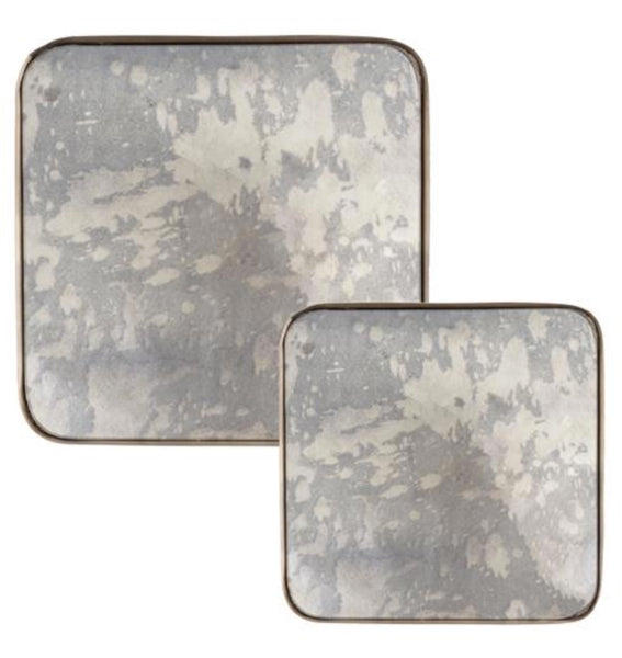 Antiqued Glass Trays