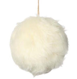 White Fur Ball Ornaments