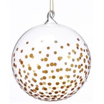 Gold Dot Glass Ball Ornaments