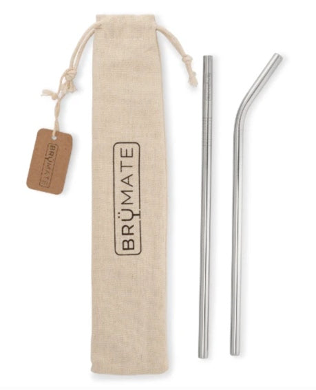 Stainless Steel Reusable Imperial Straws by Brumate