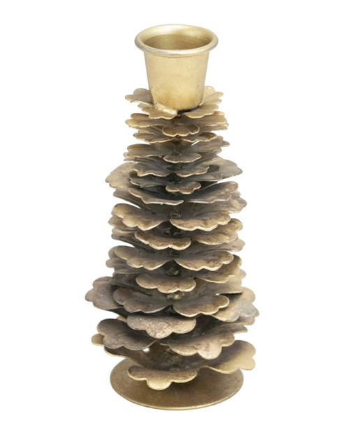 Brass Pinecone Taper Holder
