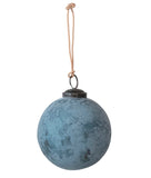 Matte Blue Glass Ball Ornaments