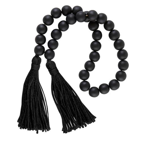 Black Wooden Beads
