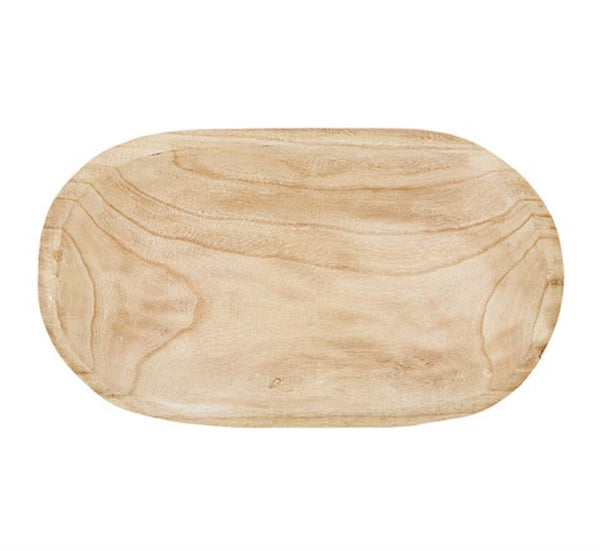 Paulownia Wooden Platter - Natural