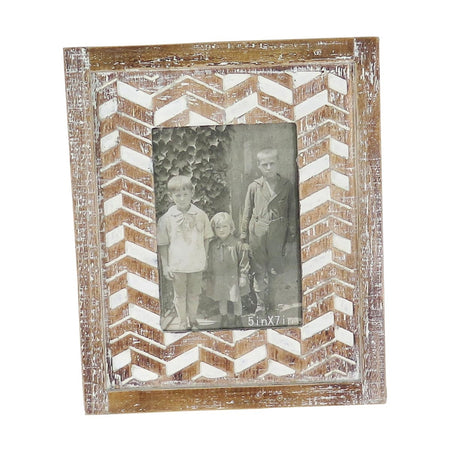 Mukhendu Bone & Brass Stud Picture Frame - 5 x 7