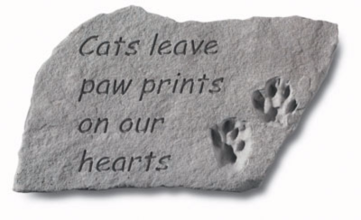 Cat Paw Prints Garden Stone