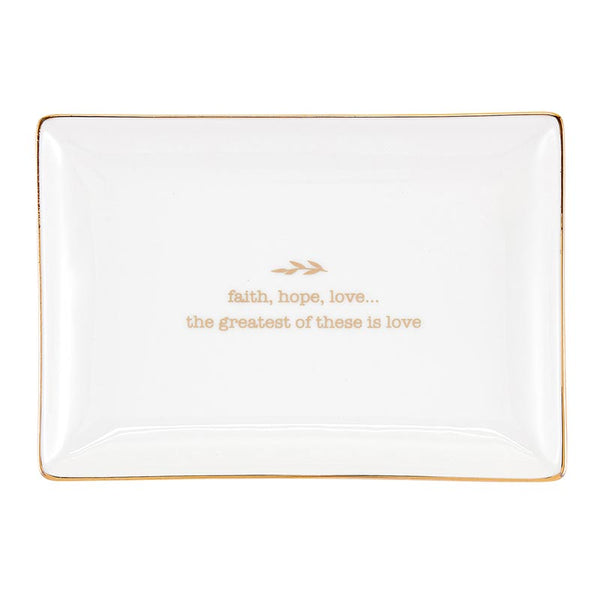 Faith Hope Love Trinket Dish
