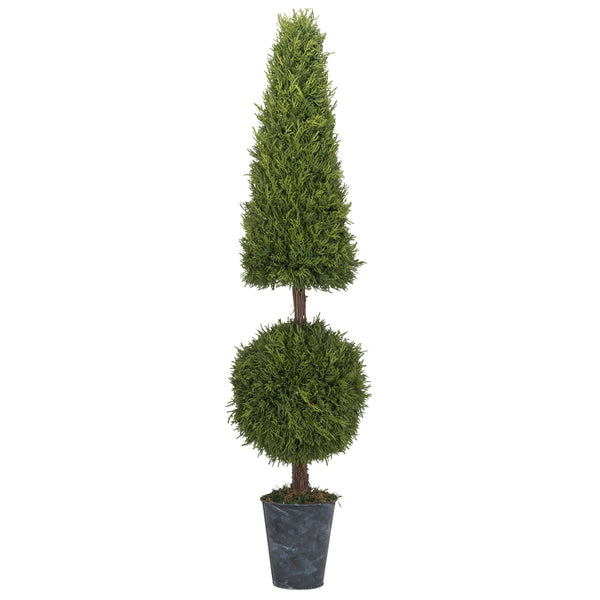 42" Cypress Cone and Ball Topiary