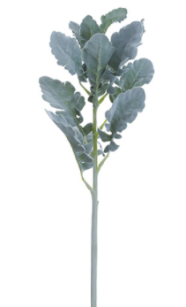 18" Dusty Miller Spray- Green/Gray