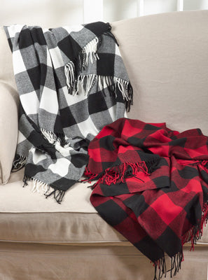 Charcoal Gray Cotton Slub Throw